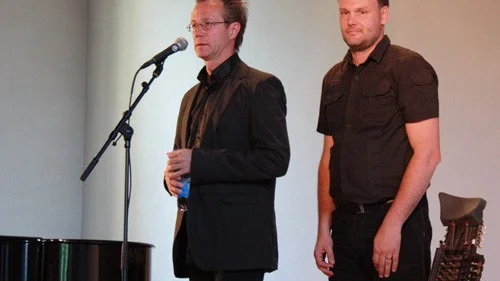 Gunnar Idenstam och Johan Hedin spelade tillsammans i Virserums kyrka.