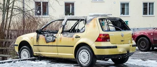 Bil fattade eld på Ludvigsborgsgatan