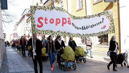 Marschen gick från Konsert och kongress ner till Lilla torget.
