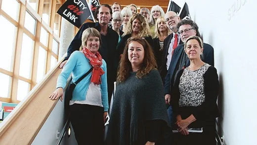 En del av alla de kulturaktörer som deltog under City art link 2014.