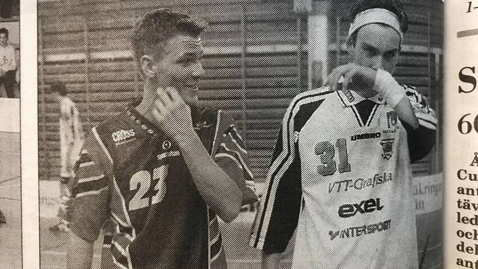 1998. Mattias Nilsson och Mathias Lennström.