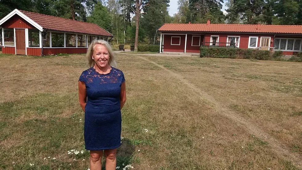 Carita Thörn i Gästgivarehagen, där hon arrangerade loppis i helgen.