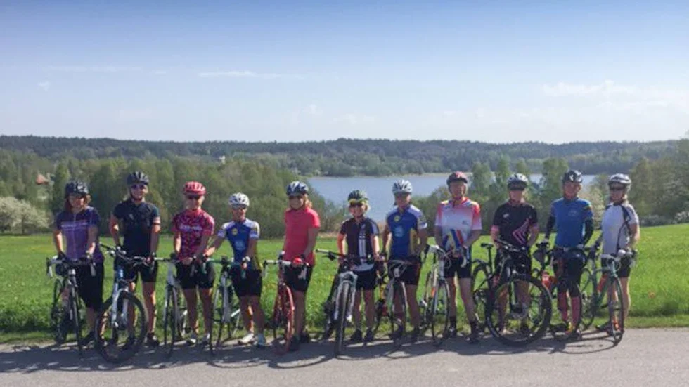 Gänget som cyklade från Helgenäs till Söderköping och tillbaka.