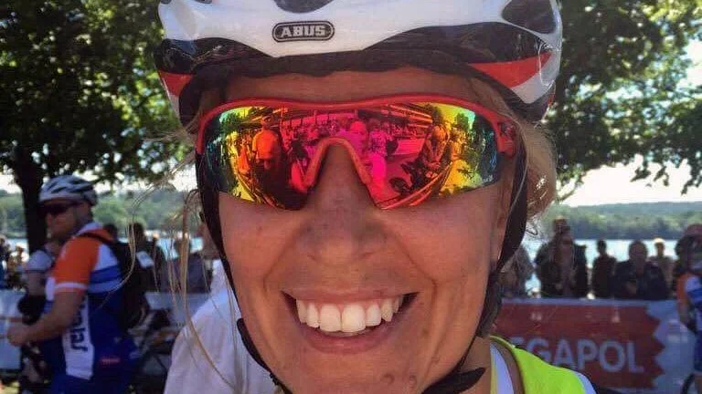 Jill Eriksson körde runt Vättern på 10.01.