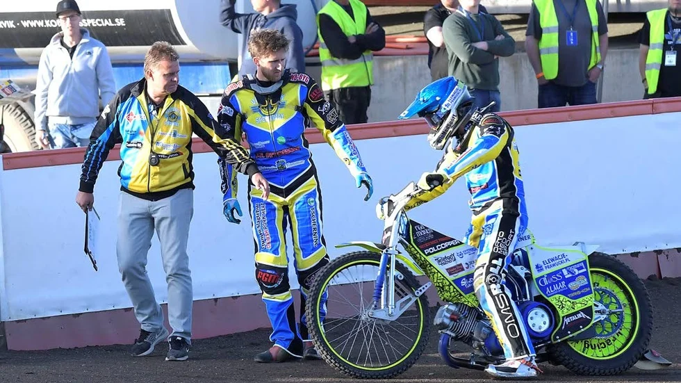 Morgan Andersson tillsammans med förarna Mikkel Bech Jensen och Bartosz Smektala har tuff uppgift framför sig när man ska försöka vända underläget mot Dackarna.