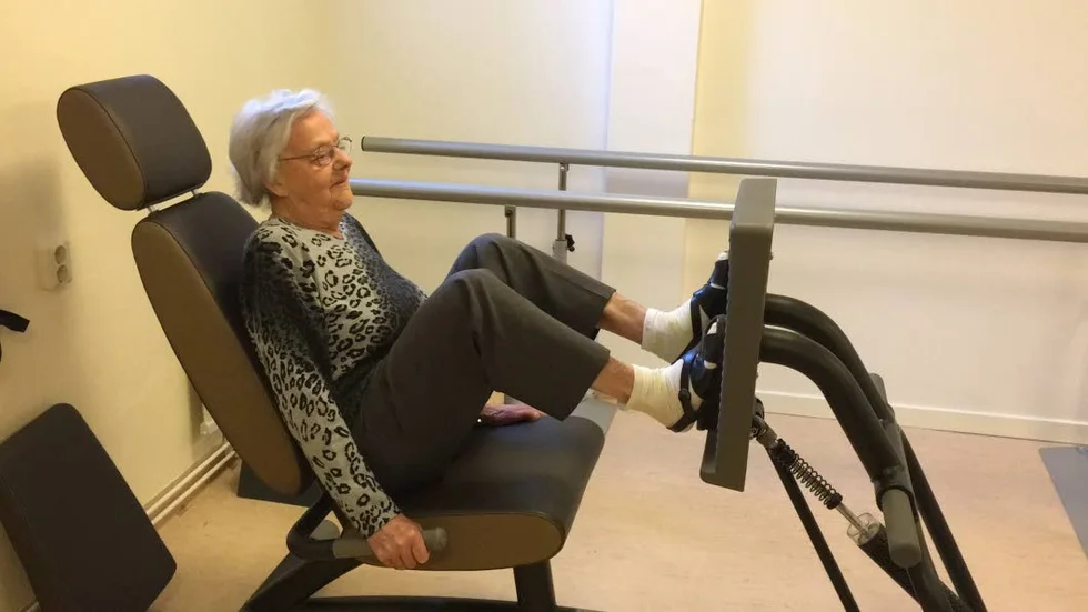 Hurtbulle. Flera gånger i veckan tränar Vivi Almqvist på Gertrudsgårdens gym.