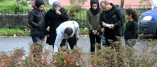 Familjen besökte mordplatsen