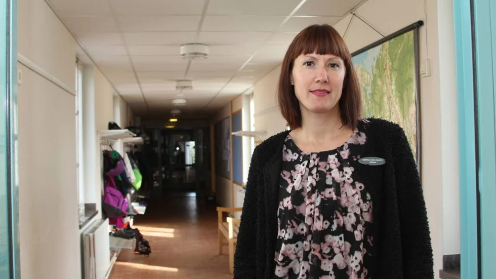 Tajt. Centralskolans rektor Maria Gullquist ser inte att skolan kan skapa mindre klasser utan att få mera lokaler.