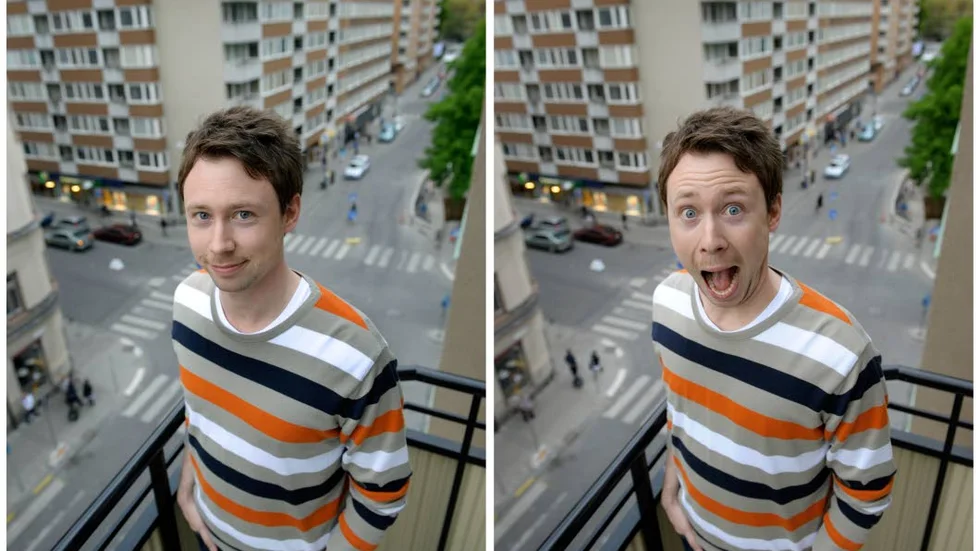 Kul. Tobias Persson testar sin nya show på Linköpingspubliken.