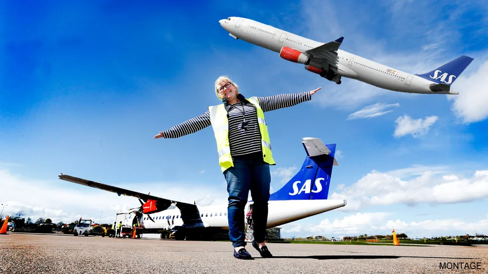 Camilla Lejon, vd Linköping city airport. OBS: Bilden är ett montage.