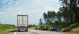 En lindrigt skadad efter trafikolycka