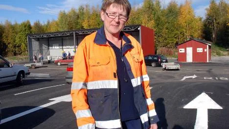 Elisabet Pålsson, arbetsledare, säger att september är högsäsong med omkring 200 besökare per dag.