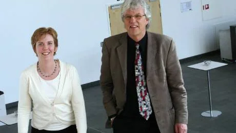 Paula Gårsjö, VD för Festspel i Pite älvdal och Håkan Marklund, marknadsansvarig.