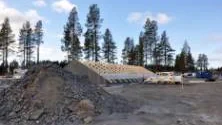 Grunden är lagd för nybygget vid Bäckåsen.FOTO: Marie Ridderström