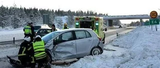 Trafikolycka vid E 4-påfart