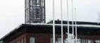 Bygg kulturhus med stadshusets symboler