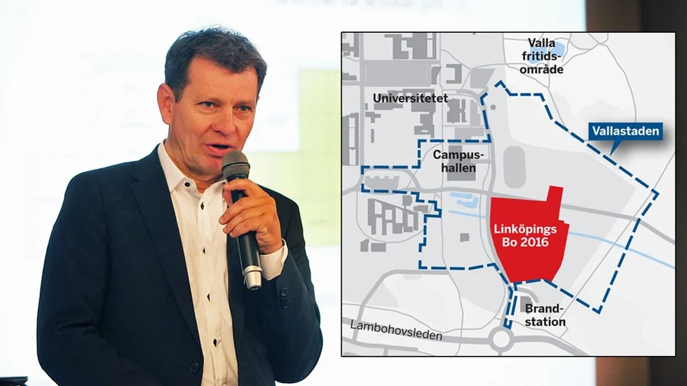 Staffan Schartner från företaget Omniplan hyllade kommunens idé om att först planera området och sen låta byggföretagen anpassa sig.