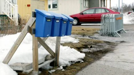 Postlådesamlingarna i Kiruna ser ut att försvinna eftersom kommunen och  Posten inte kan enas om snöröjningen.                                      FOTO: Hans Sternlund