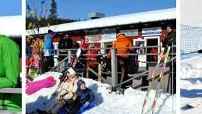 Folkliv på Dundret där solen värmde skönt.
