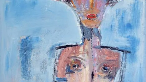 Nästan en torso, akryl målad av Jan Berg.