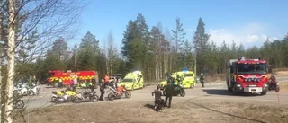 Allvarligt skadad i MC-olycka