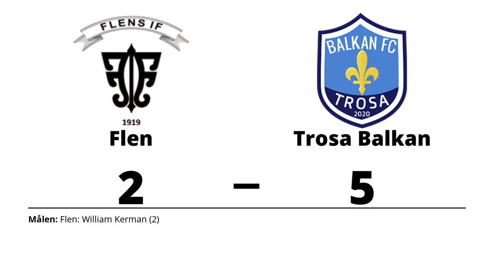 Flens IF förlorade mot Trosa Balkan FC