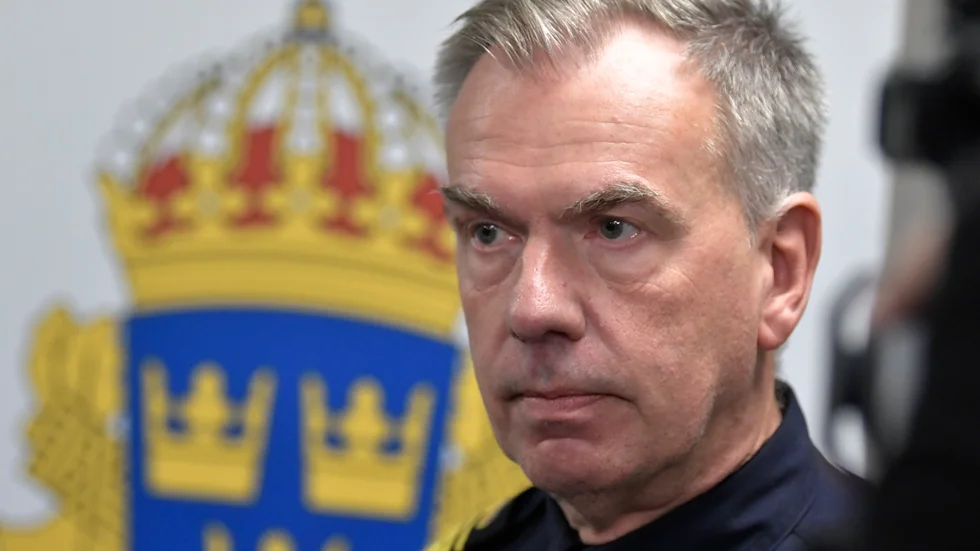 Erik Widstrand, tillförordnad biträdande regionpolischef i Stockholm, håller en pressträff om utredningsläget i polisens satsning för att stoppa våldsvågen. Arkivbild.