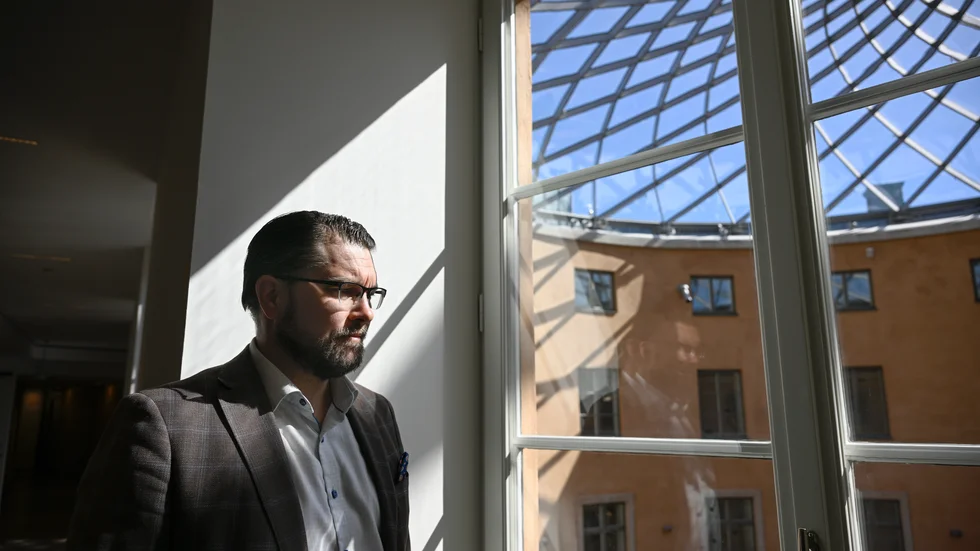 EU-ovännen Sverigedemokraterna vill locka M-väljare i EU-valet genom att kritisera unionen. 
