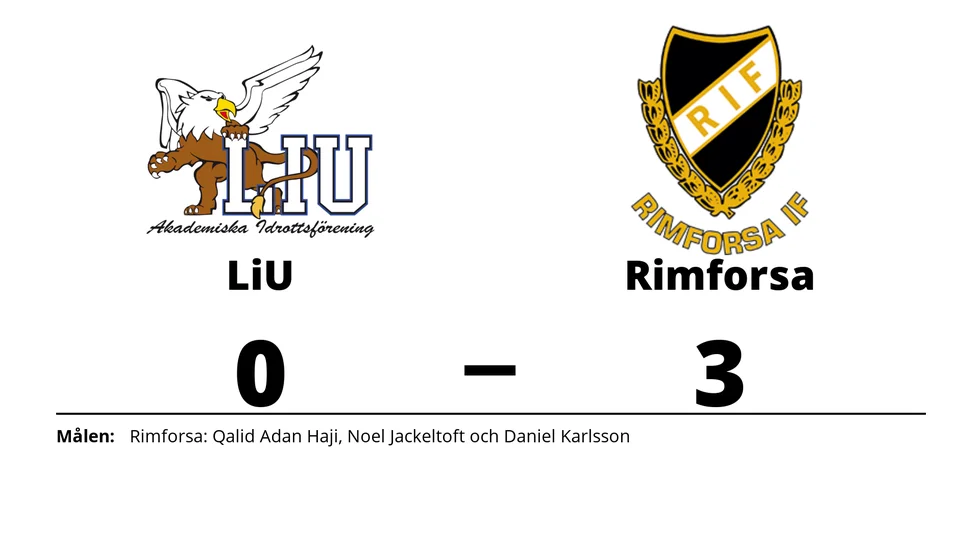 LiU AIF FK förlorade mot Rimforsa IF