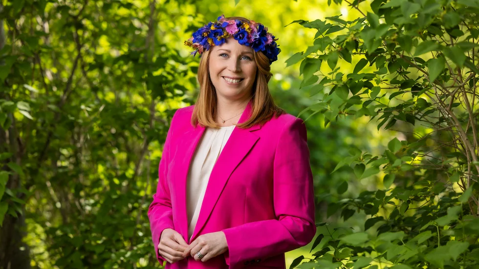 Annie Lööf avgick som partiledare för Centerpartiet i februari i år. På midsommardagen debuterar hon som sommarpratare. Pressbild.