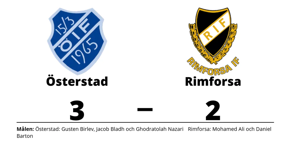 Österstads IF vann mot Rimforsa IF B