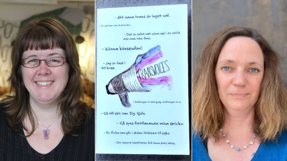 Uppsalabon, Jenny Normark Momquist, redaktör och ansvarig utgivare för antologin "Transvoices". Jenny Sara Frödén, lektor i pedagogik vid Örebro universitet, har tagit upp antologin som kurslitteratur på förskollärarprogrammet.