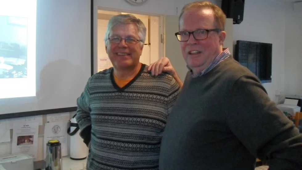 Börje Pettersson och Jan Stenlund bjöd på järnverkshistoria.