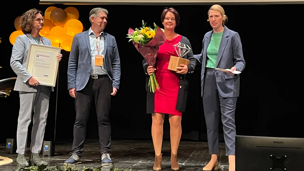 Anne Kihlgren, grundare av företaget Dynamic Code, får årets Näringslivsdiamant.  