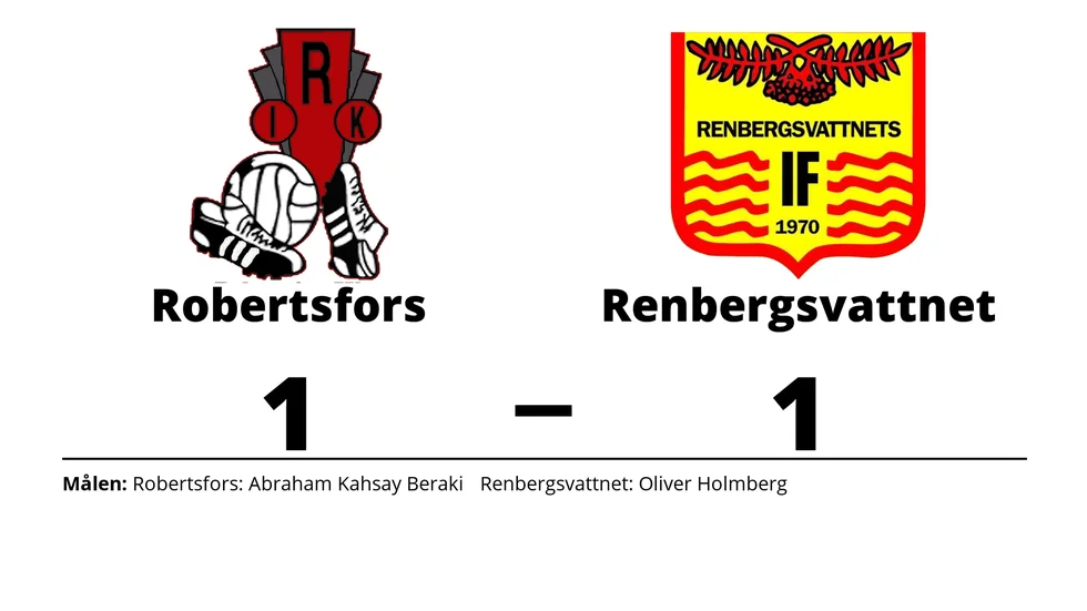 Robertsfors IK spelade lika mot Renbergsvattnets IF