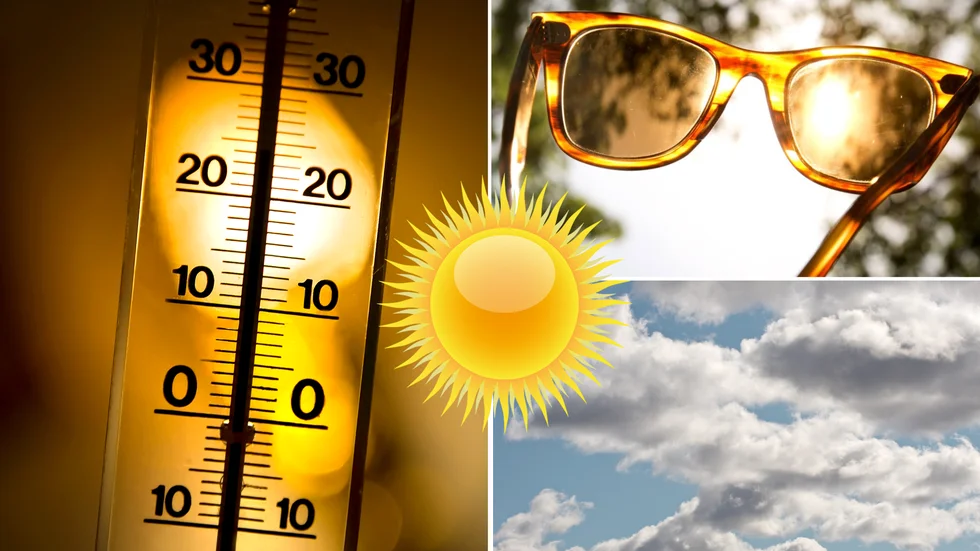 Sol och moln väntas i helgen.