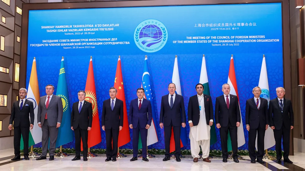 SCO:s ledare under fjolårets möte i Tashkent, Uzbekistan.