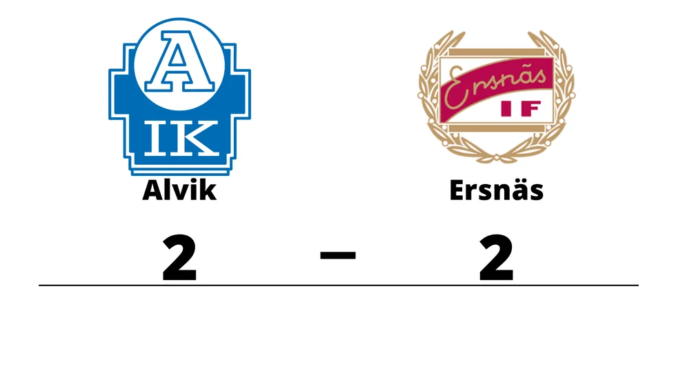 Alviks IK spelade lika mot Ersnäs IF