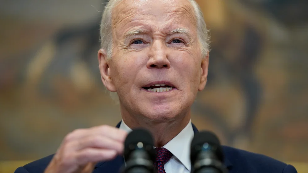 Joe Biden under ett tal i torsdags.