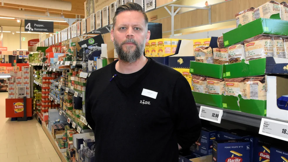 Butikschefen på Lidl i Luleå Tomas Rutström