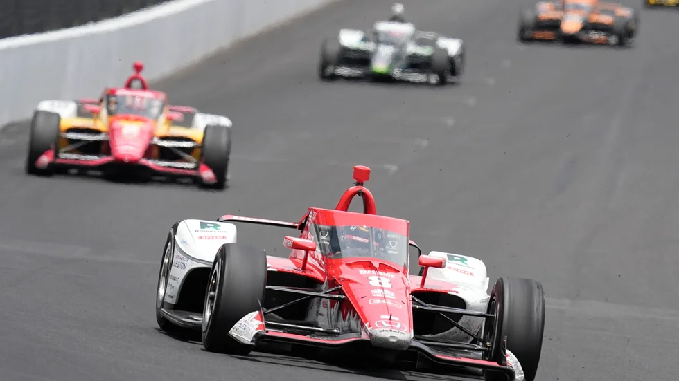 Marcus Ericsson under Indy 500-loppet.