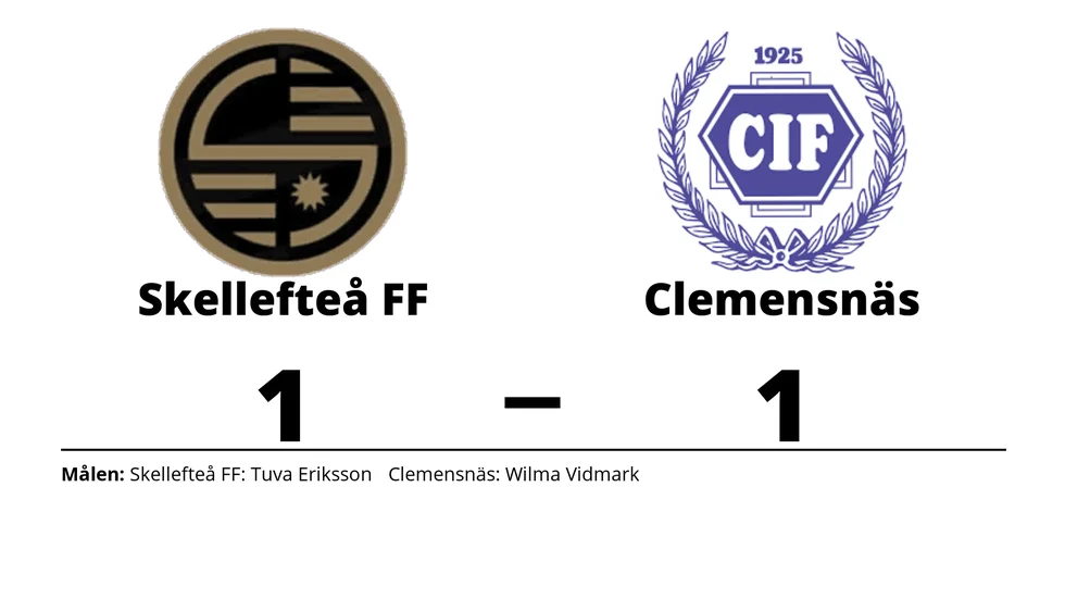 Skellefteå FF spelade lika mot Clemensnäs IF