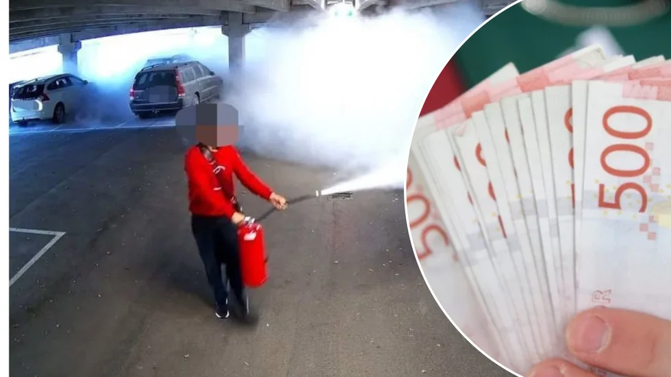 Nu har pojken som tömde brandsläckare i Loket dömts. Det blev ett dyrt nöje. 
