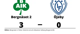 Bergnäset 2 segrare hemma mot Öjeby
