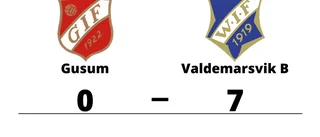 Bottennapp för Gusum hemma mot Valdemarsvik B