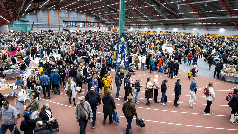 Fyndmarknaden Arcushallen maj 2023.