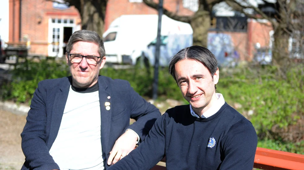 Björn Fredlund (s) ordförande i Kultur- och Fritidsnämnden i Nyköpings kommun och Kerim Sehovic, tillförordnad Verksamhetschef på RF Sisu Sörmland.