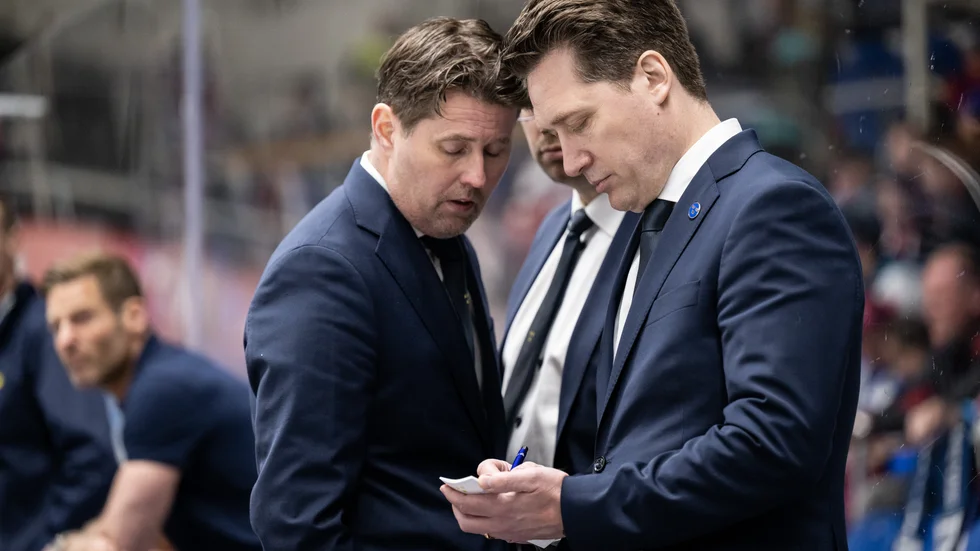 Stefan Klockare (tv) och Sam Hallam är redo inför VM. Vid lunch under tisdagen offentliggörs årets VM-trupp.