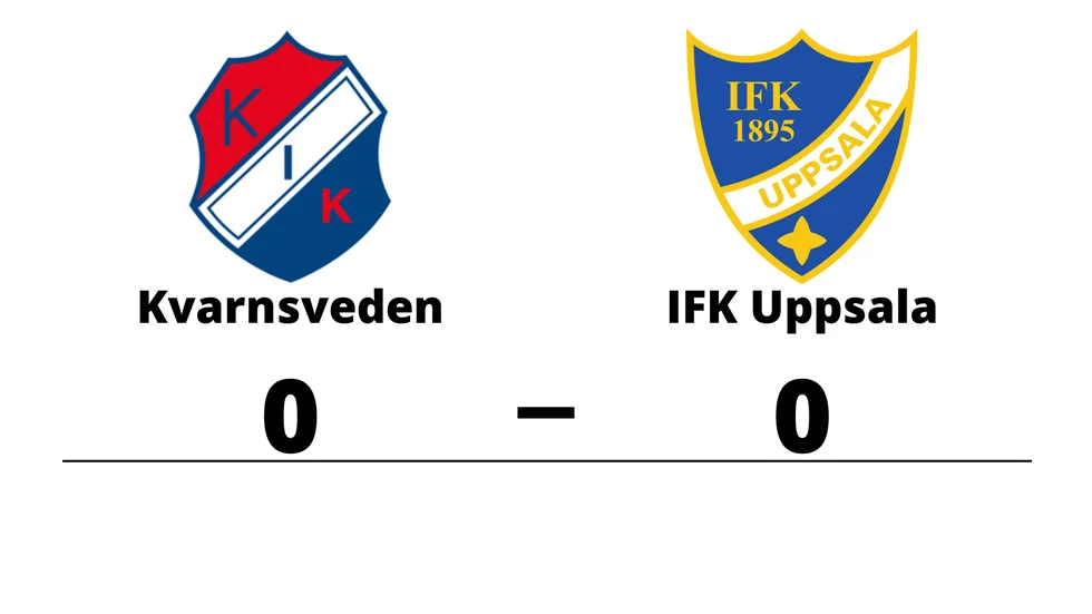 Kvarnsvedens IK spelade lika mot IFK Uppsala
