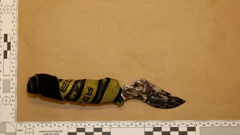 En 41-årig man har åtalats för att ha angripit en man med kniv. (Bilden är hämtad ur förundersökningen.) 